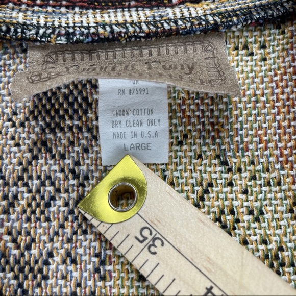 Painted Pony Tapestry Vest Stars Womens Sz L Made In USA VTG Western Grandmacore - Picture 4 of 11